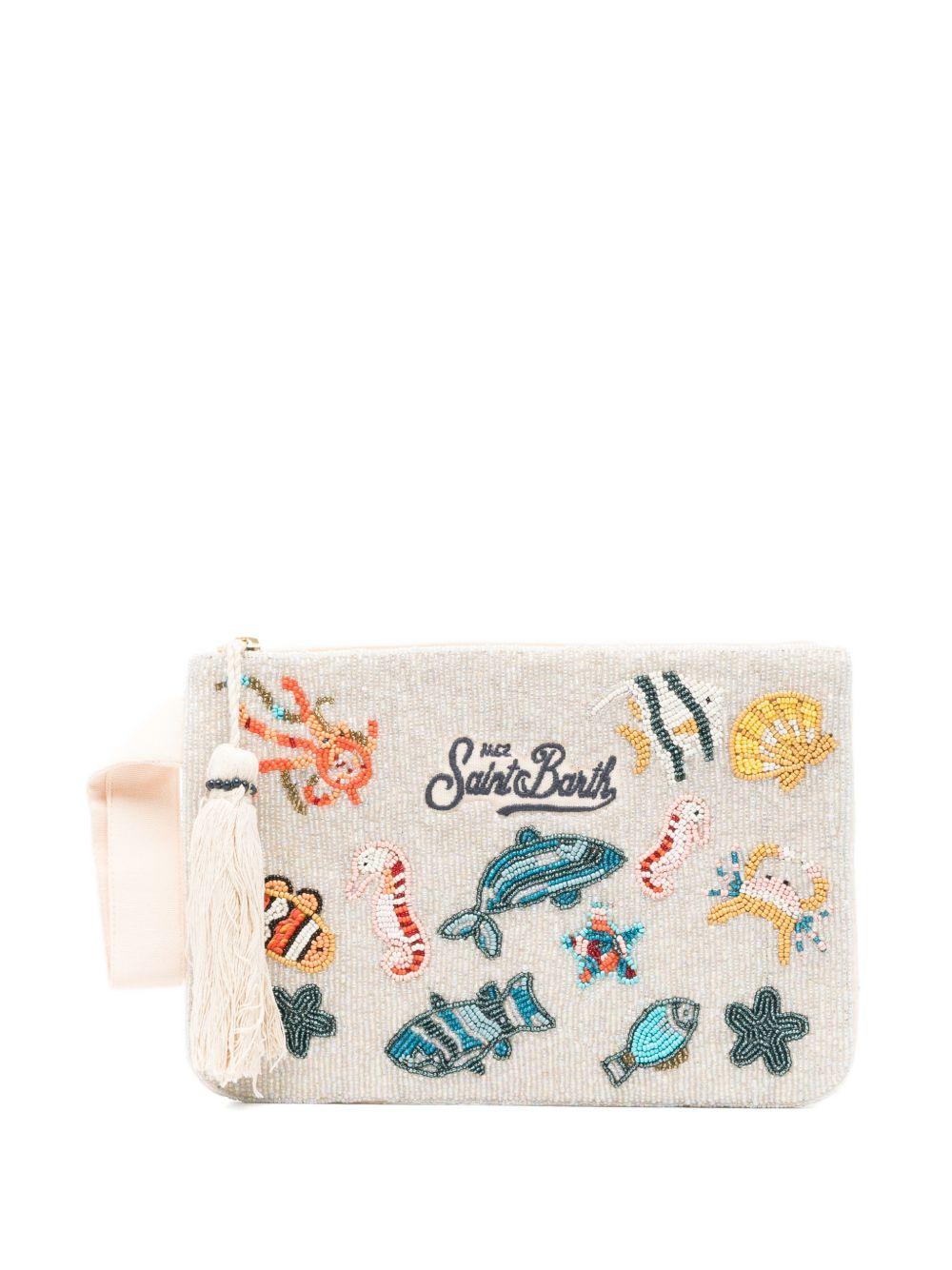 Pochette MC2 Saint Barth beige con ricamo del logo POU0002 00877L MC2 ST. BARTH KIDS 
