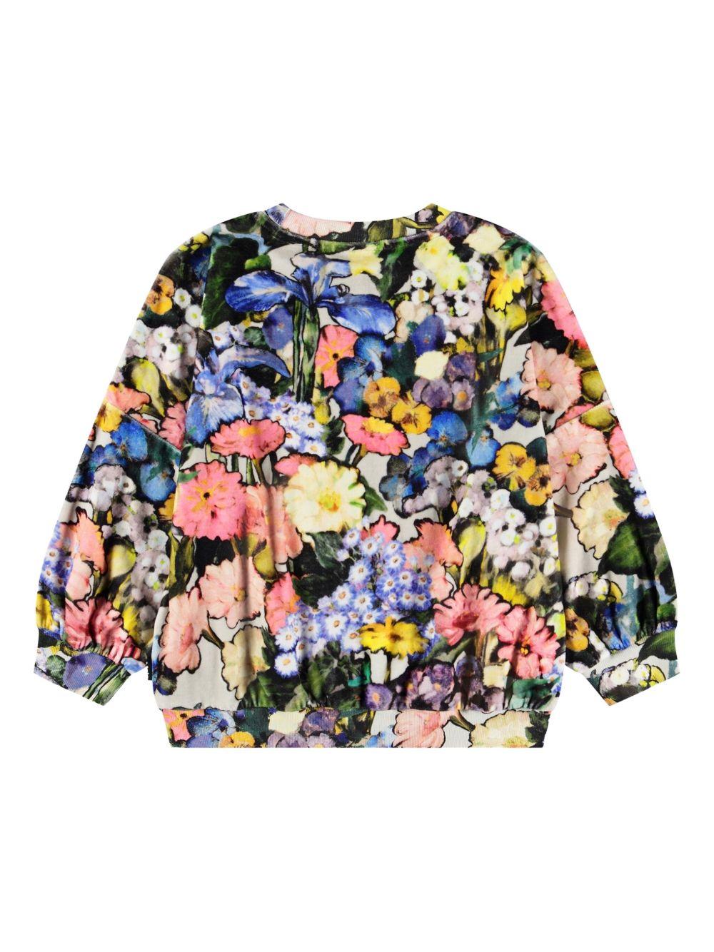 Felpa per bambina Molo multicolore a fiori 2W25J213 9384 MOLO 