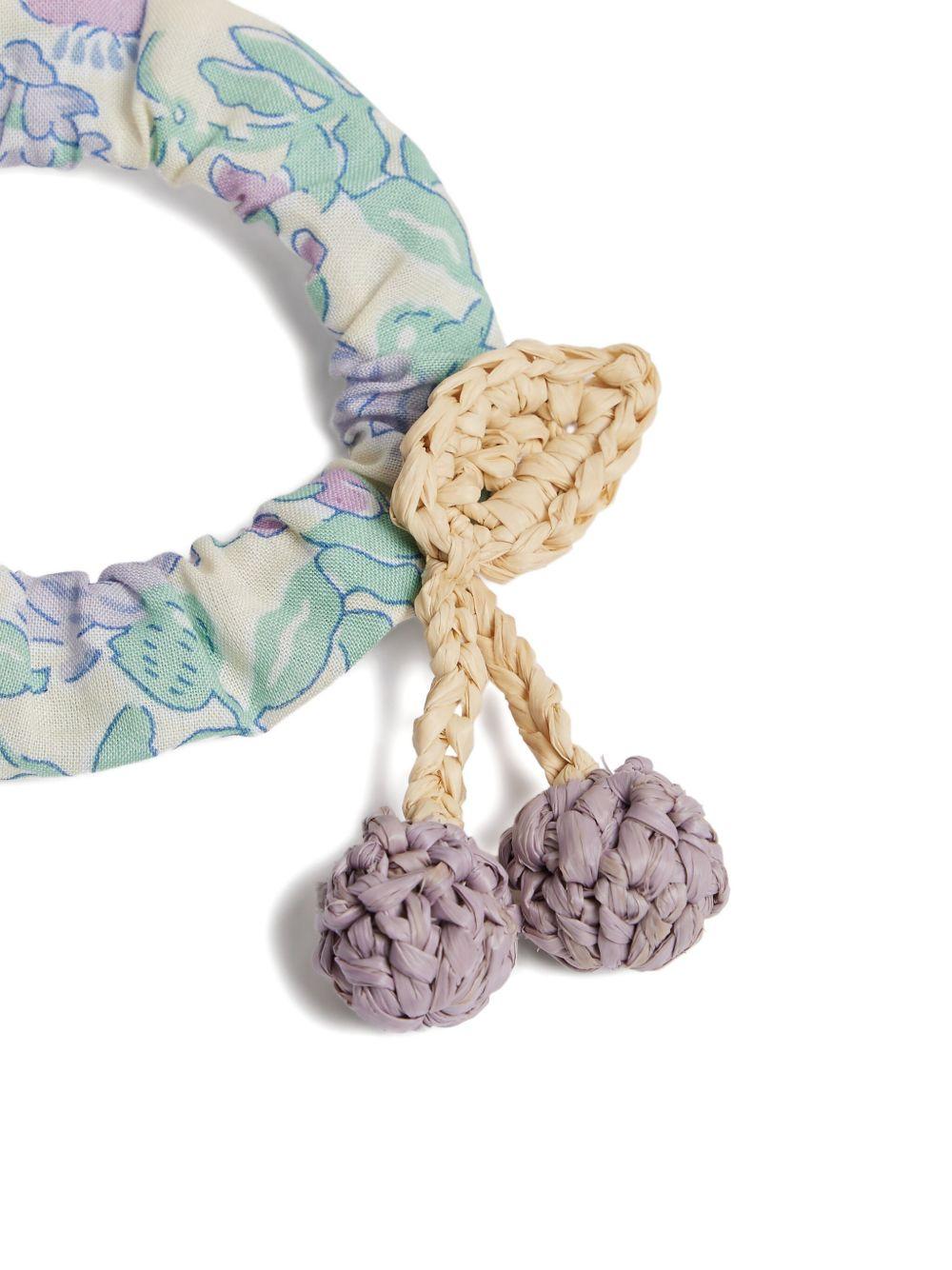 Elastico per bambina Bonpoint viola con stampa a fiori C06GHAW00002 556 BONPOINT KIDS 