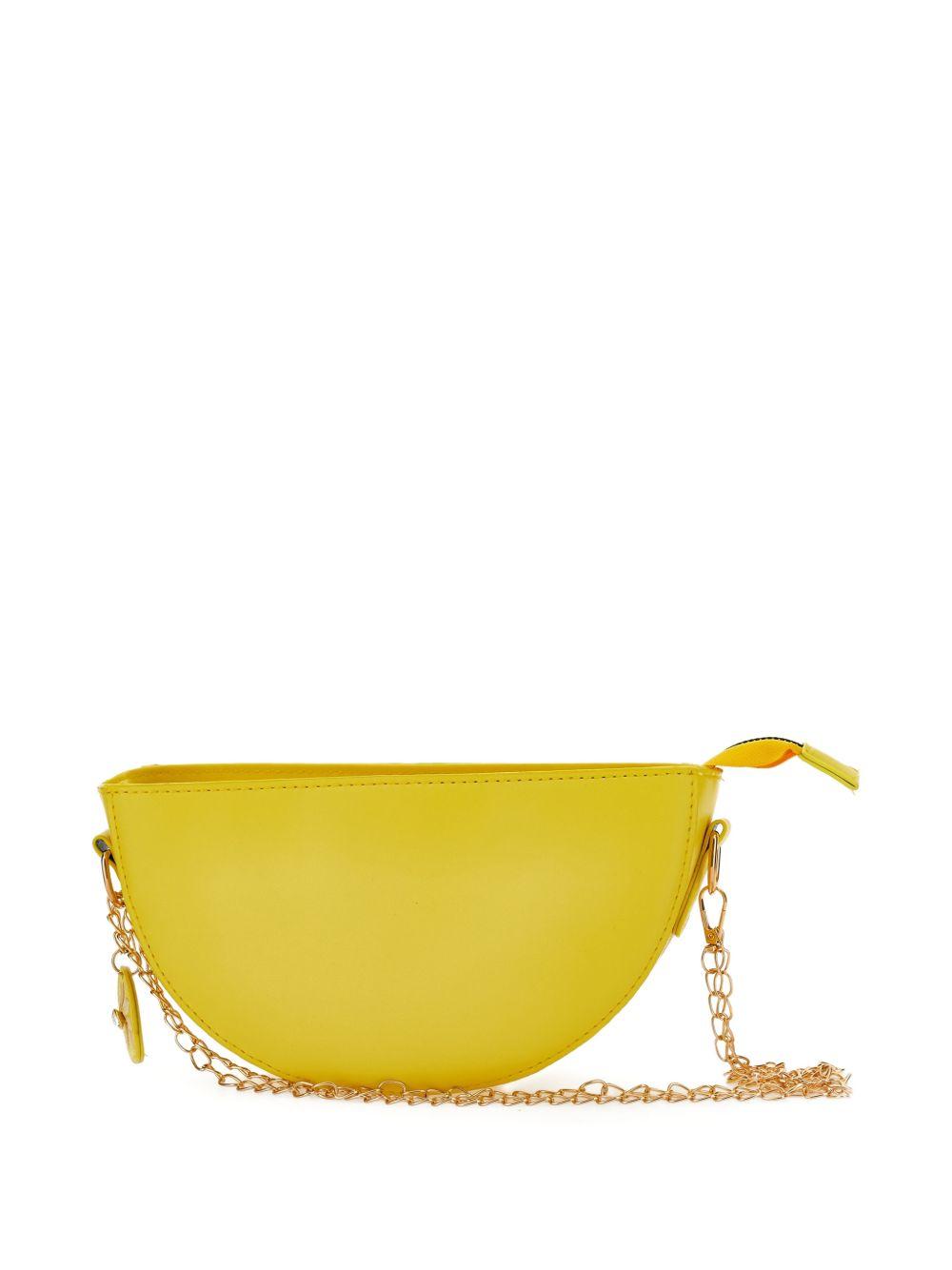 Borsa a tracolla per bambina Monnalisa gialla a forma di limone 19G013 7070 0014 MONNALISA KIDS 