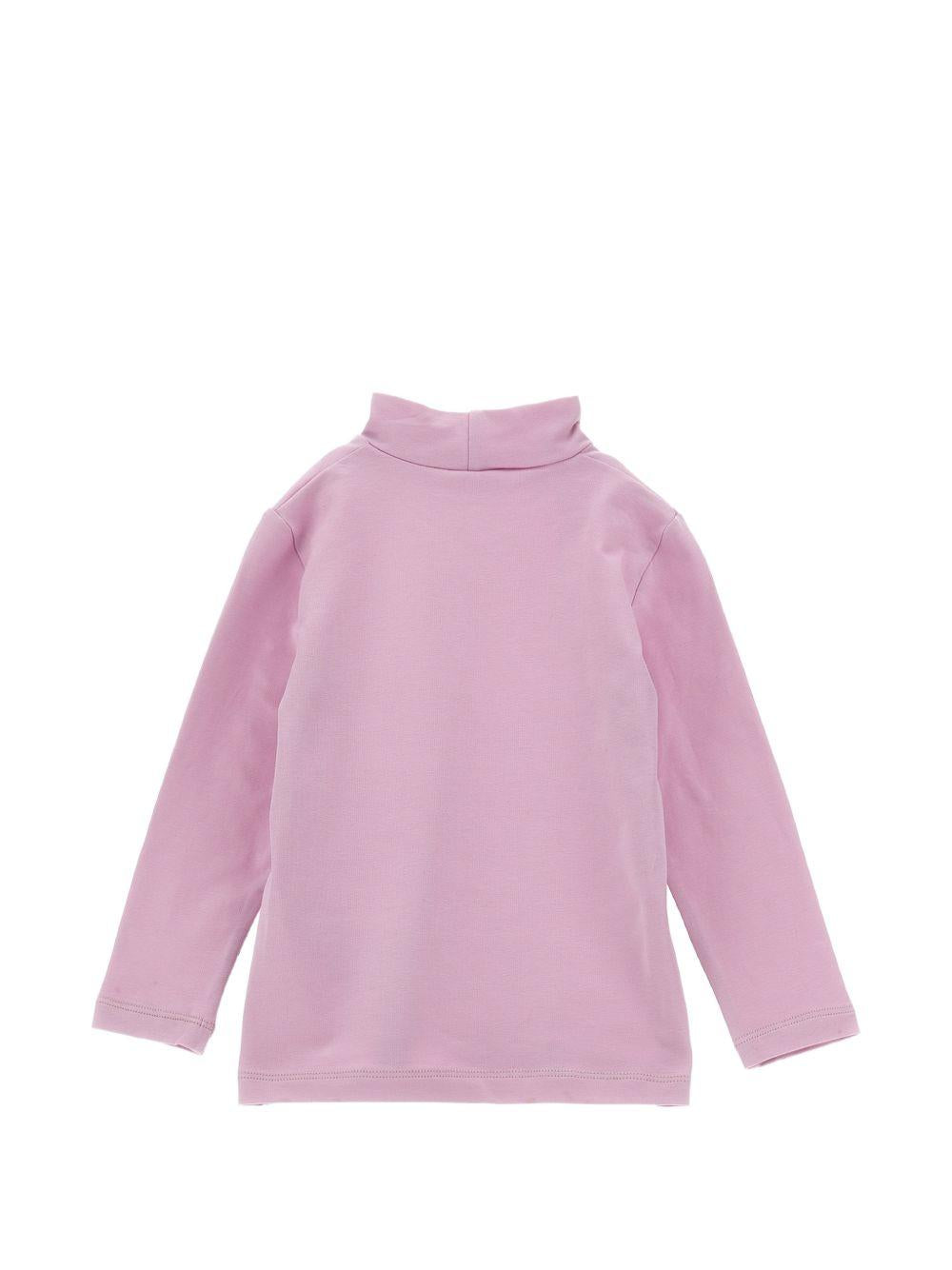 T-shirt per bambina Monnalisa Kids rosa con dettaglio collo alto 17HLUP 8201 0063 MONNALISA KIDS 