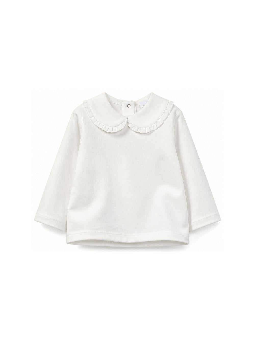 T-shirt per neonata Douuod Kids bianca con colletto alla Peter Pan DZ8010 Z3708 101 DOUUOD KIDS 