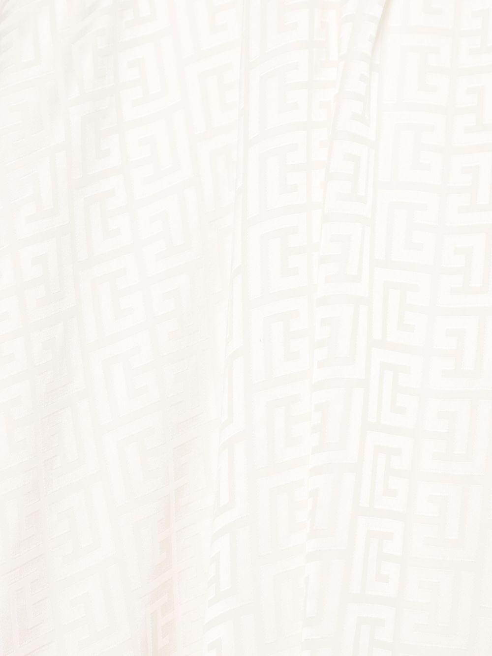 Abito per bambina Balmain Kids bianco con motivo jacquard BW1D62 S0192 102 BALMAIN KIDS 