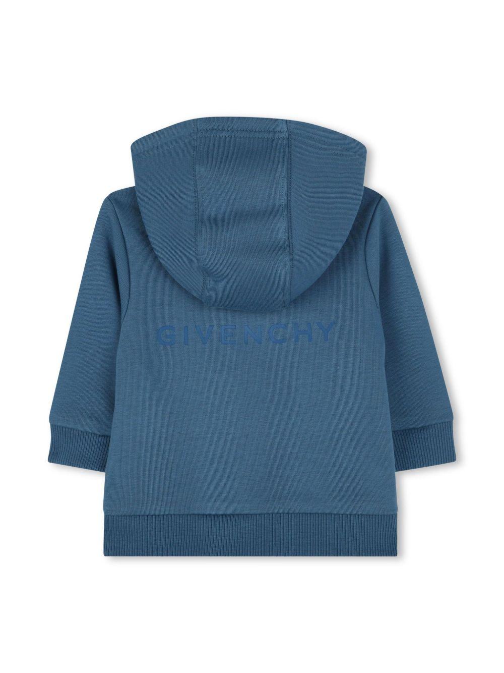 Tuta sportiva per neonato Givenchy Kids blu con stampa 4G H30629 80V GIVENCHY KIDS 