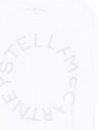 T-shirt per bambina Stella McCartney Kids bianca con dettaglio logo TY8C01 Z0434 100 STELLA McCARTNEY KIDS 