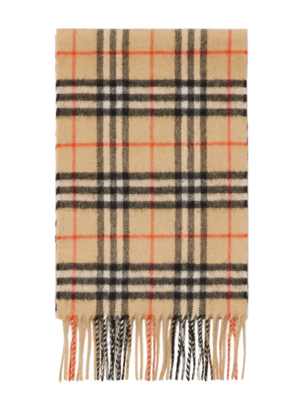 Sciarpa per bambini Burberry Kids beige con motivo Vintage Check 8089369 B9368 BURBERRY KIDS 