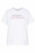 T-shirt per bambina The Marc Jacobs Kids bianca con stampa  logo W60746 10P THE MARC JACOBS KIDS 