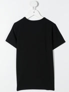 T-shirt a girocollo per bambino Mini Rodini nero con orlo dritto 1000000199 BLACK MINI RODINI 