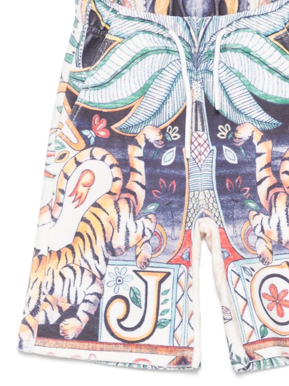 Costume da bagno per bambino Just Cavalli Kids blu e verde con stampa JBP26082BE INDIA DIG. ROBERTO CAVALLI KIDS 