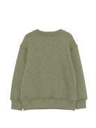 Felpa per bambino Moschino Kids verde oliva con stampa orsetto HUF09LLCA88 30037 MOSCHINO KIDS 