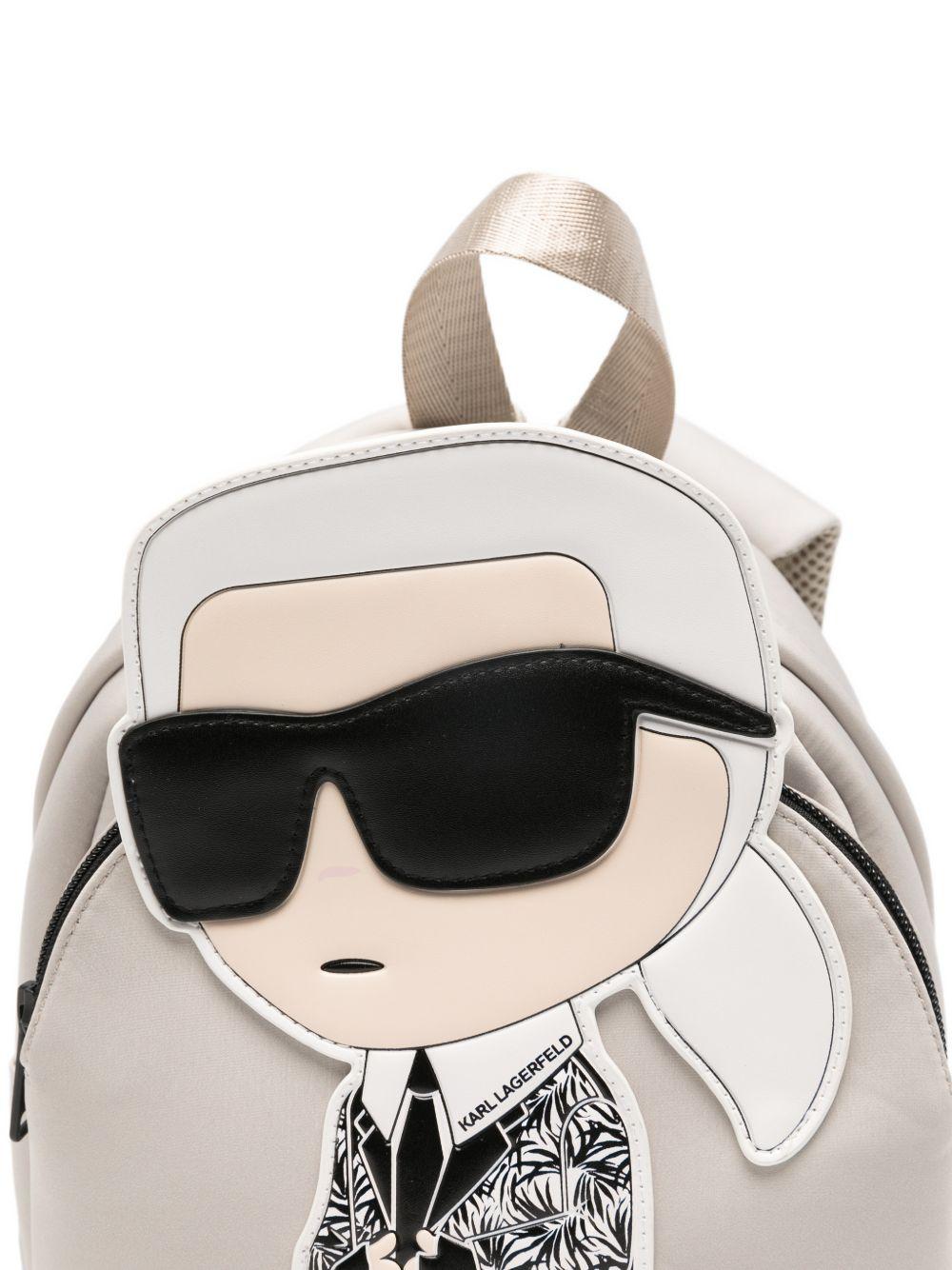 Zaino per bambini Karl Lagerfeld Kids beige con dettaglio in rilievo Z31208 211 KARL LAGERFELD KIDS 
