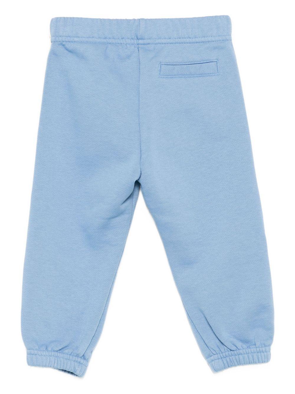 Pantaloni sportivi per bambino Palm Angels Kids azzurri con stampa con logo PB4X003F25FLE001 4203 PALM ANGELS KIDS 