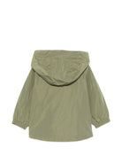 Giacca antipioggia per neonati Moschino Kids verde con stampa Teddy Bear MUS033L3A39 30037 MOSCHINO KIDS 
