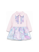 Abito per neonata Emilio Pucci Kids rosa con dettaglio stampa iride PZA000 Z3278 51S EMILIO PUCCI KIDS 