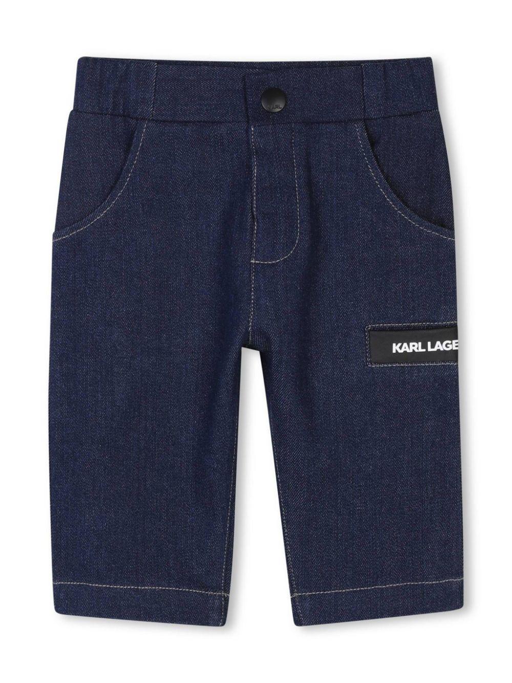 Set con pantaloni per neonato Karl Lagerfeld Kids bianco con motivo Ikonik Karl Z30505 N48 KARL LAGERFELD KIDS 