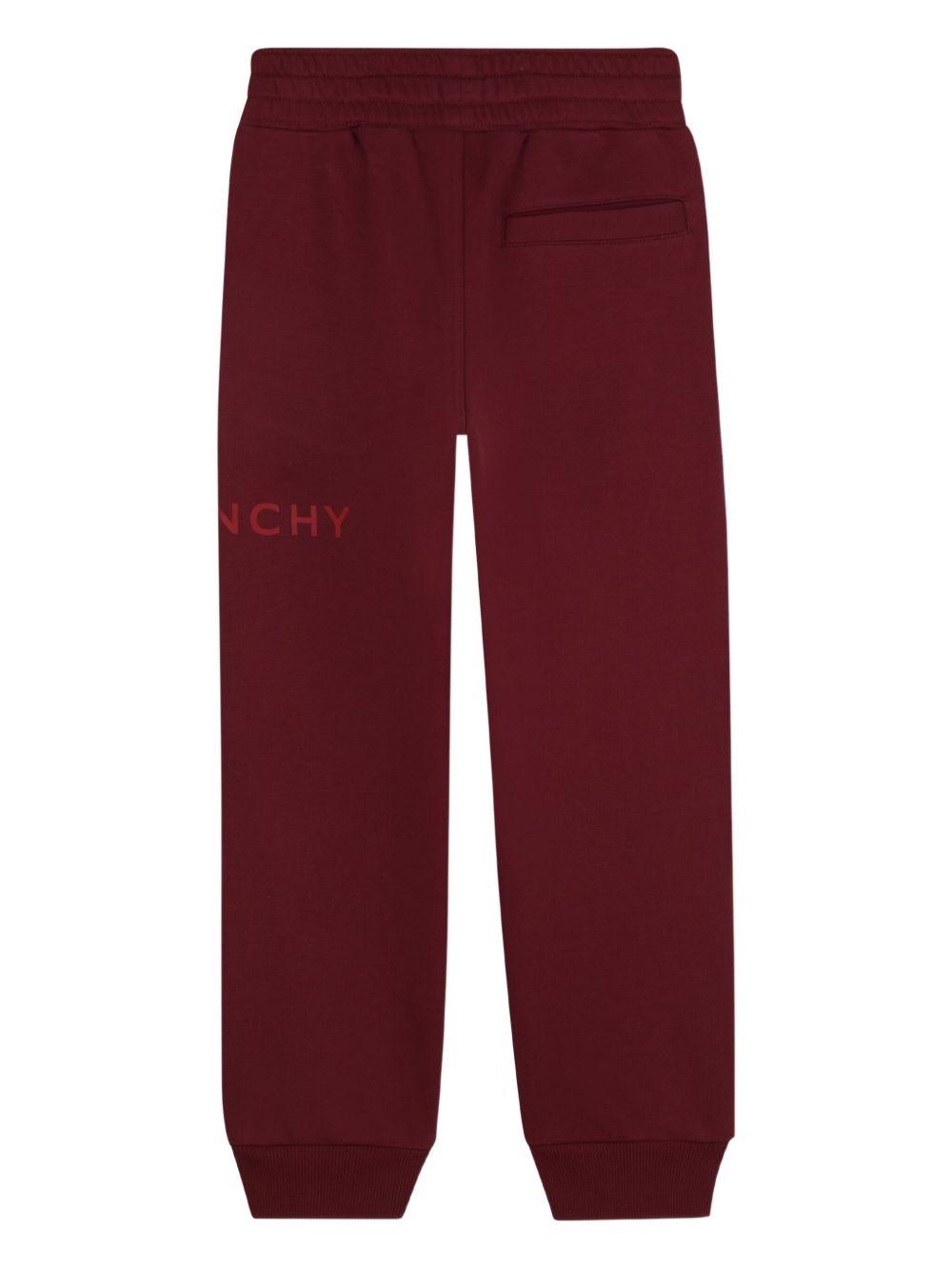 Joggers per bambino Givenchy bordeaux con logo sulla gamba H30922 95C GIVENCHY KIDS 