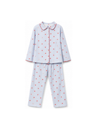 Pigiama per bambina Petit Bateau Kids azzurro con design a righe A0GAL 01 PETIT BATEAU KIDS 