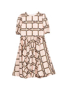 Abito per bambina Elisabetta Franchi La Mia Bambina rosa con stampa grafica EFAB6750TVE02 C053 ElISABETTA FRANCHI KIDS 
