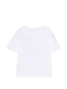 T-shirt per bambina Billieblush bianca con stampa fenicottero U21940 10P BILLIEBLUSH KIDS 