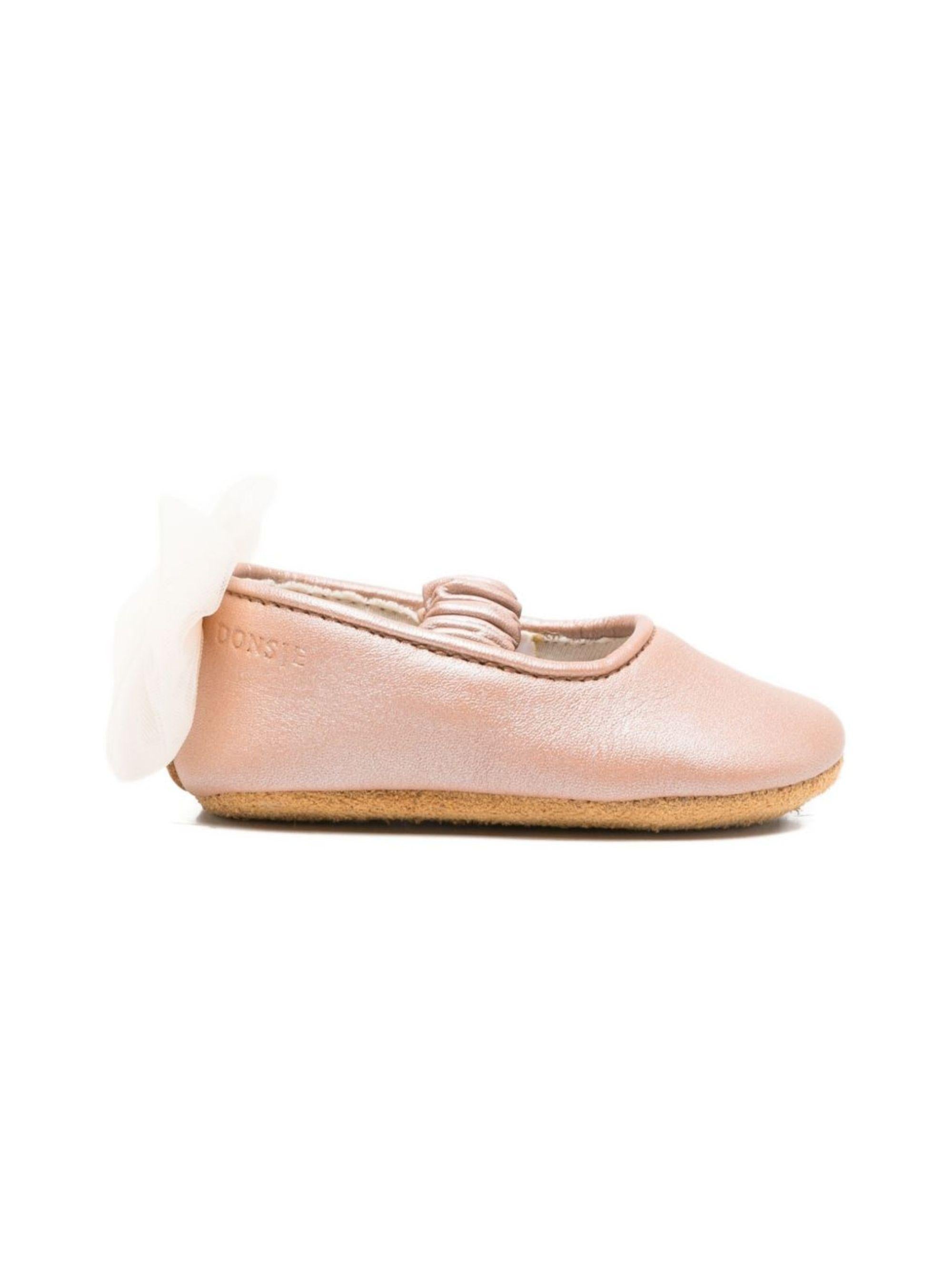 Ballerine per neonata Donsje rosa con dettaglio fiocco posteriore 1041100 LE203 DONSJE KIDS 