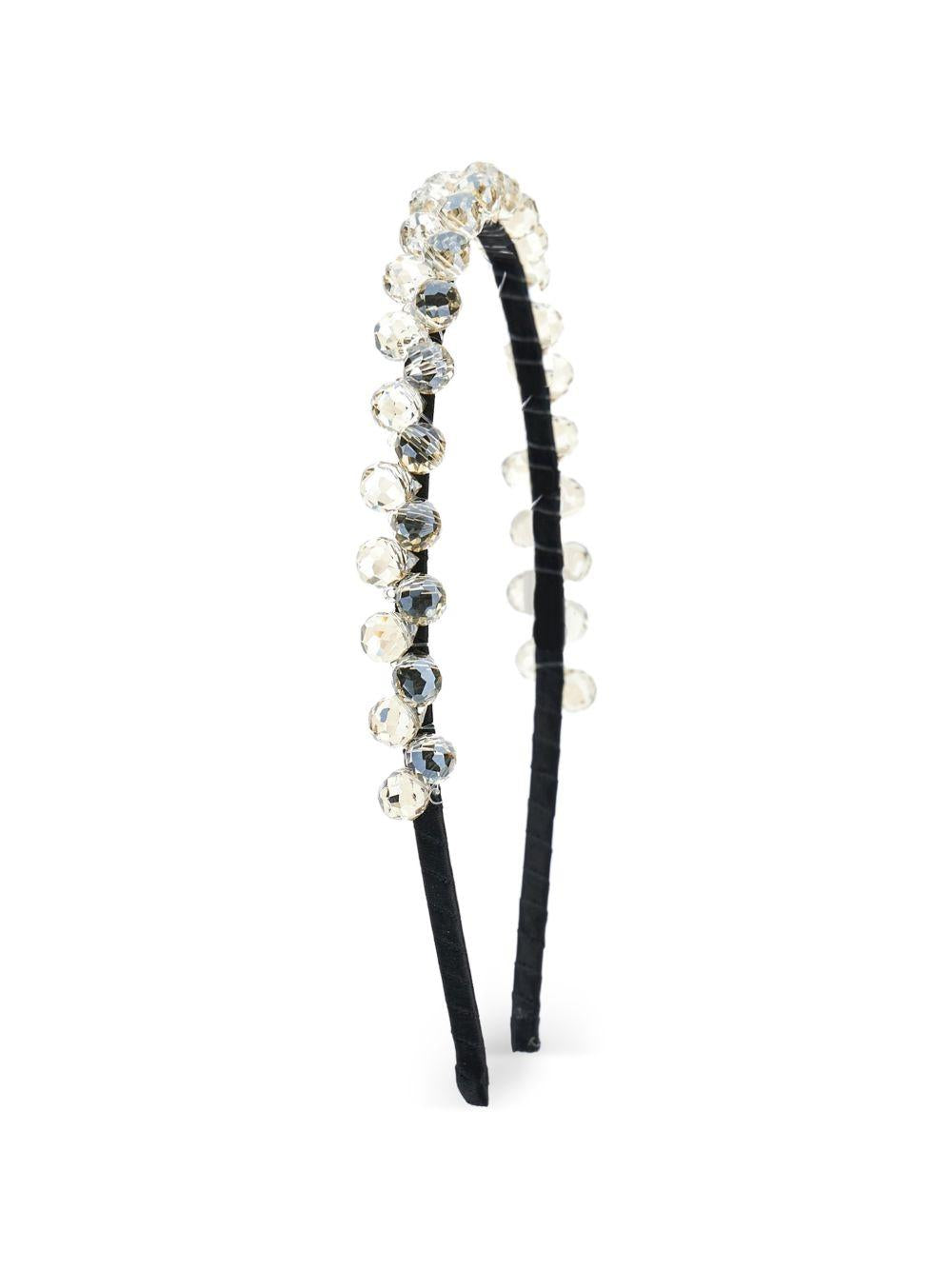 Cerchietto per bambina Ermanno Scervino Junior nero con perline Z9G004 7753 5002 ERMANNO SCERVINO KIDS 