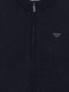 Cardigan per bambino Emporio Armani Kids blu con chiusura con zip EB000439 AF28773 UB118 EMPORIO ARMANI KIDS 