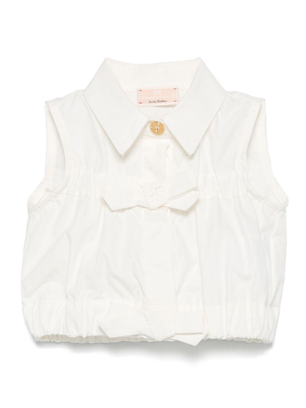 Blusa per bambina Elisabetta Franchi La Mia Bambina bianco in cotone EGCA0410CA235 0000 ElISABETTA FRANCHI 