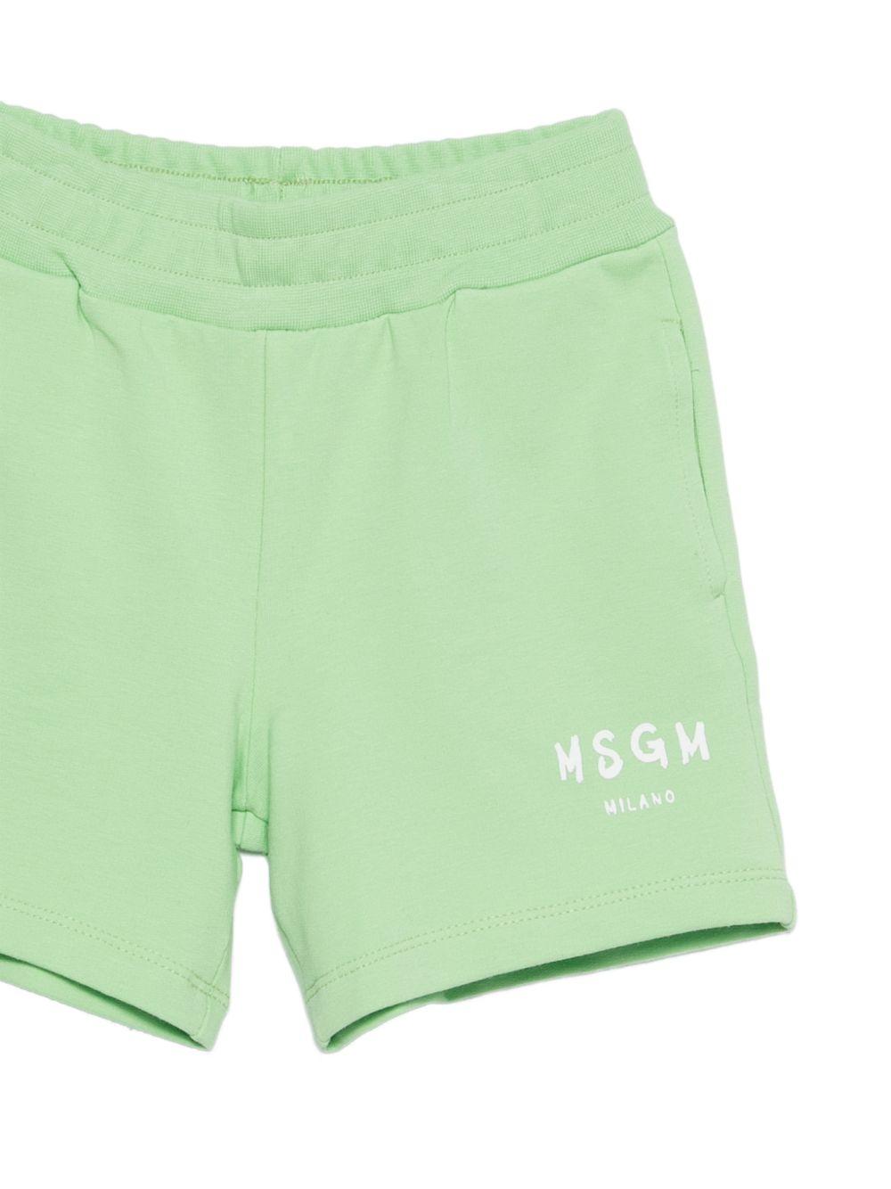 Set 2 pezzi per neonato MSGM Kids verde con stampa logo S6MSUNTR264 MS077 MSGM KIDS 
