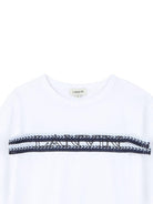 T-shirt per bambino Lanvin Enfant bianca a girocollo N30362 N48 LANVIN KIDS 
