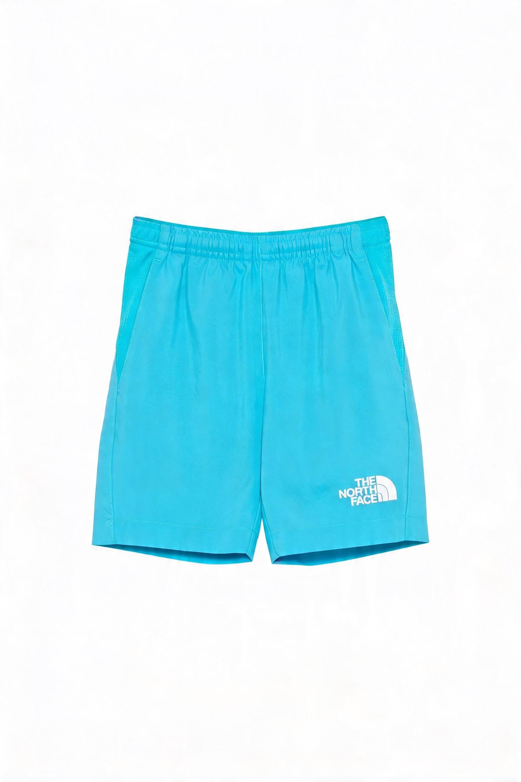Shorts per bambino North Face Kids azzurro con stampa del logo NF0A8BNH D7R1 THE NORTH FACE KIDS 