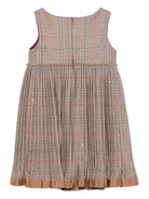 Abito per bambina Mi Mi Sol marrone con motivo a quadri MFAB736TS1051 BRW MIMISOL 