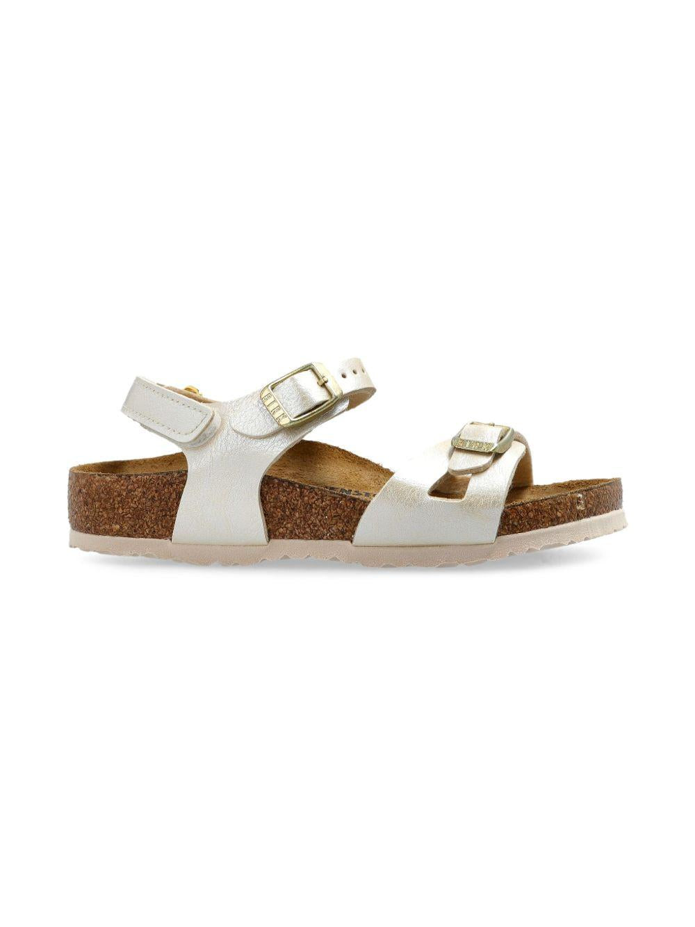 Sandali per bambina Birkenstock Kids Rio beige con cinturino posteriore 1029570 WHITE BIRKENSTOCK KIDS 