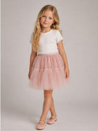 Gonna per bambina Monnalisa Kids rosa con trama in tulle 17HGON T9945 0066 MONNALISA KIDS 