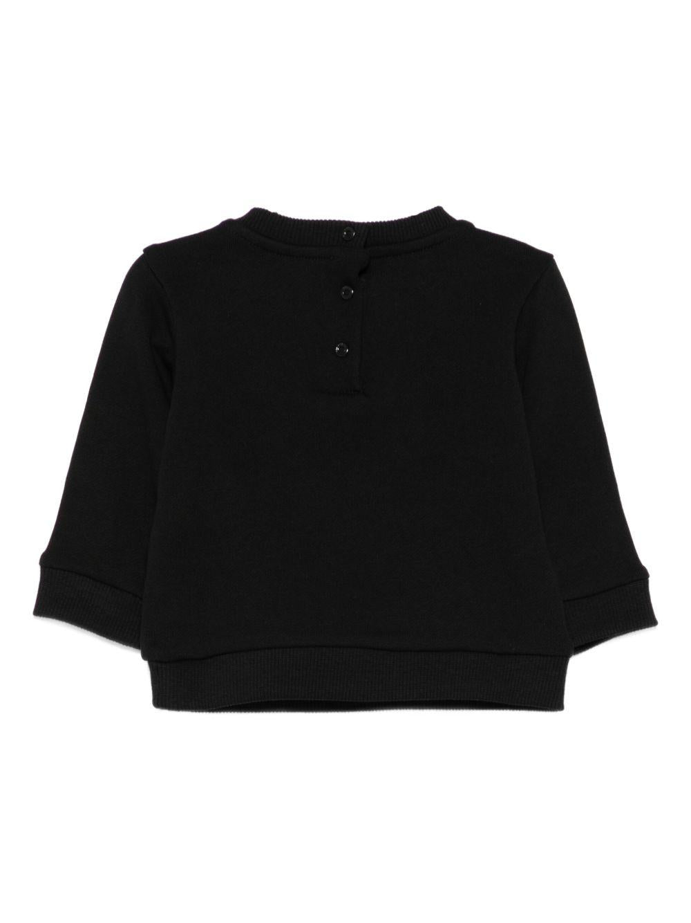 Felpa per neonato Balmain Kids nero con testa di leone BX4600 Z3183 930 BALMAIN KIDS 
