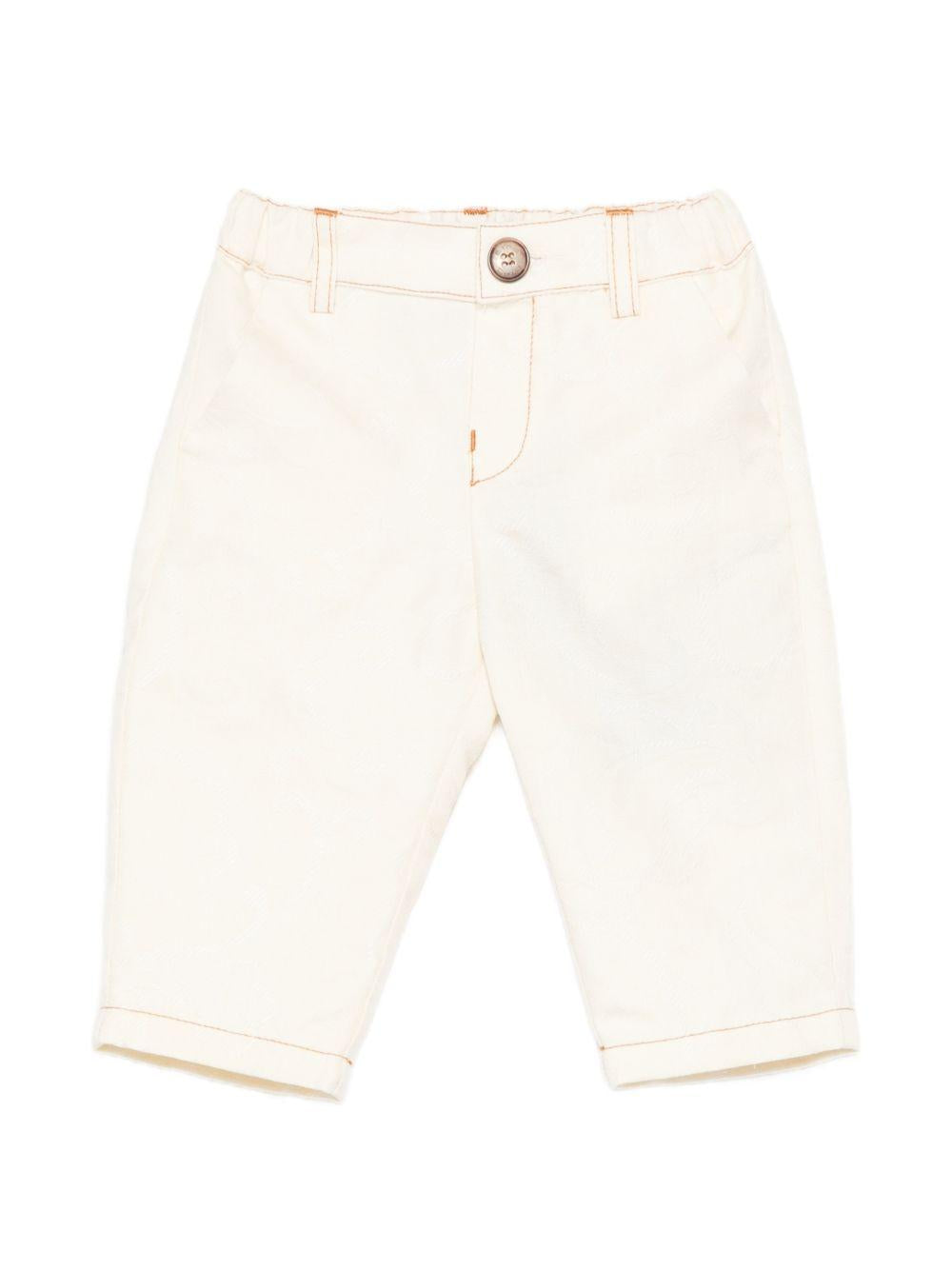 Shorts per neonato Etro Kids bianchi con ricamo logo sul retro GY6500 I0308 105 ETRO KIDS 