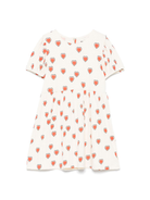 Abito per bambina Mini Rodini bianco con gonna svasata e stampa grafica all-over 2565010211 OFF-WHITE MINI RODINI 