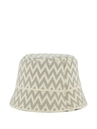 Cappello da pescatore per bambino Lanvin Enfant beige con motivo a chevron N30356 N52 LANVIN KIDS 