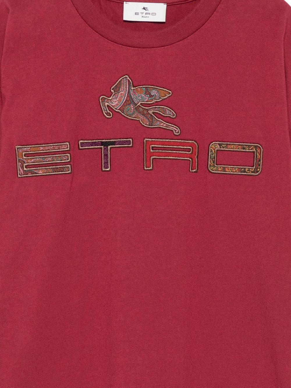 T-shirt per bambino ETRO KIDS rossa con logo sul davanti GX8P21 Z2904 416 ETRO KIDS 