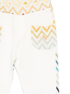 Pantaloni sportivi per neonato Missoni Kids bianchi con motivo a zigzag MZ6300 Z3183 102MC MISSONI KIDS 