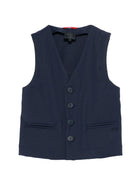 Gilet per bambino Fay Kids blu con scollo a V FY2Q12 I0315 620 FAY KIDS 
