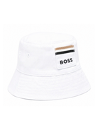 Cappello da pescatore per bambino Boss Kidswear bianco con toppa logo J53103 10P BOSS KIDS 