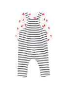 Set tutina e t-shirt per neonati Petit Bateau multicolor con design a righe A0FMH 01 PETIT BATEAU KIDS 