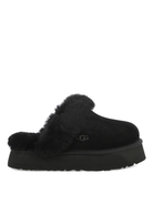 Slippers per bambina UGG Kids Disquette nero con finitura in pelliccia sintetica 1122550 BLK UGG 