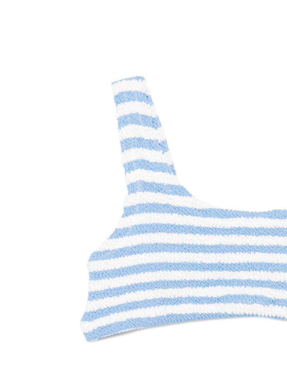 Bikini per bambina MC2 Saint Barth Kids azzurro con design a righe BAK0002 02674L MC2 ST. BARTH KIDS 