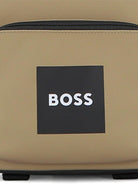 Zaino per bambino Boss Kids beige con toppa con logo quadrato J53136 295 BOSS KIDS 