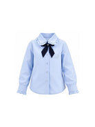 Camicia per bambina Monnalisa Kids azzurra con colletto con ruches 18HANA 8153 5856 MONNALISA KIDS 