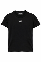 T-shirt per bambino Emporio Armani Kids blu con logo Aquila sul davanti EB000421 AF15013 MB250 EMPORIO ARMANI KIDS 