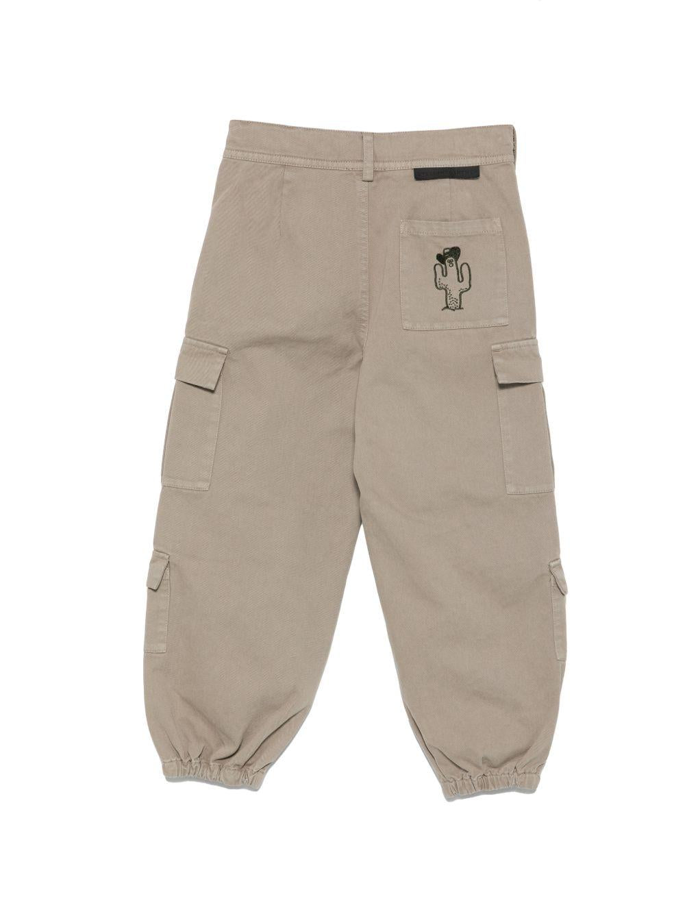 Pantaloni per bambino Stella McCartney Kids verde con stampa cactus TZ6H20 Z0628 774 STELLA McCARTNEY KIDS 