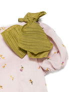 Top per neonata La Stupenderia rosa con ricamo a fiori TJTP94NB I02 LA STUPENDERIA KIDS 
