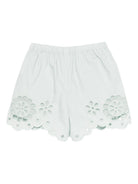 Shorts per bambina Zimmermann Kids verde con applicazioni floreali 5877AR S261 ZIMMERMANN KIDS 